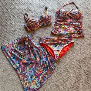 Bleu Rod Beattie Multicolor Bikini Set